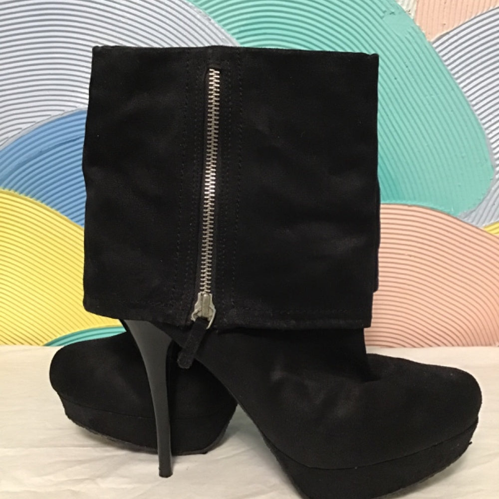 Candies black high heel boots size 9