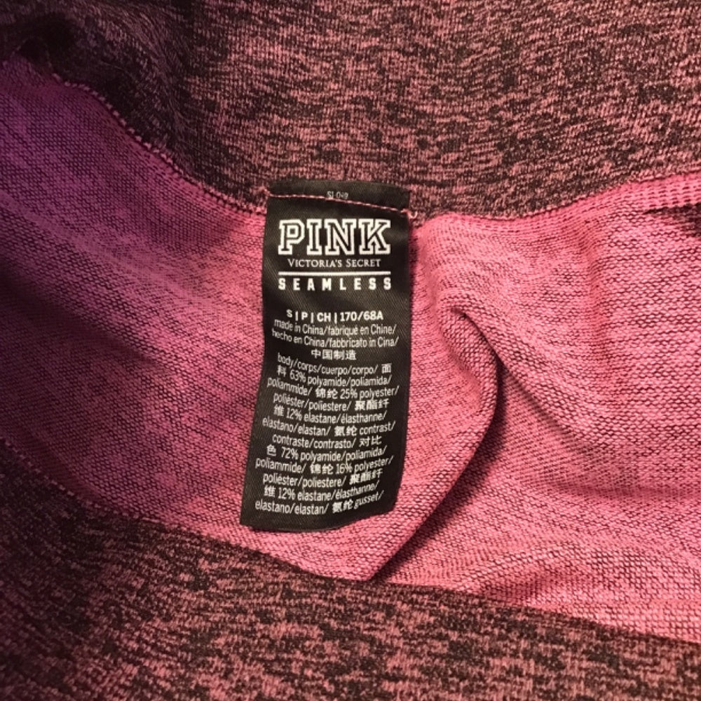 Pink Victoria secret seamless leggings color pink and black size S