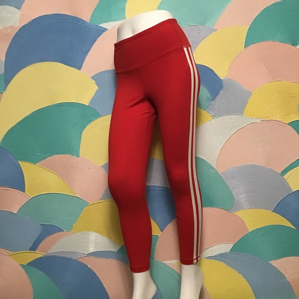 Old navy active Red and white strips leggings Size M