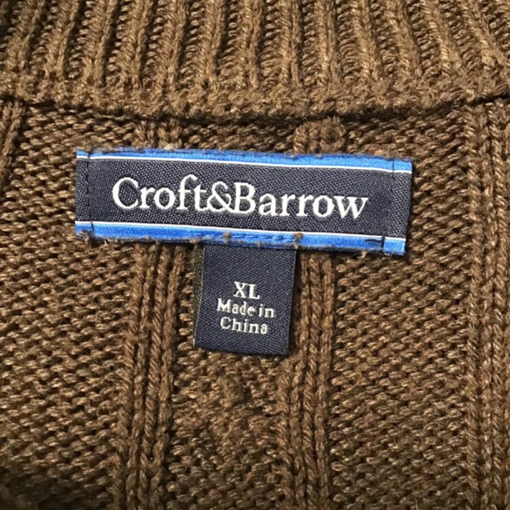 Croft & Barrow brown sweater size XL