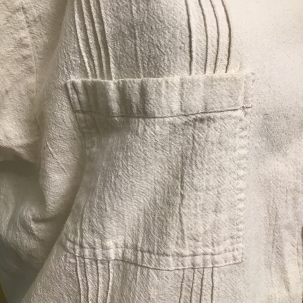 100% linen man shirt sleeve shrit size M
