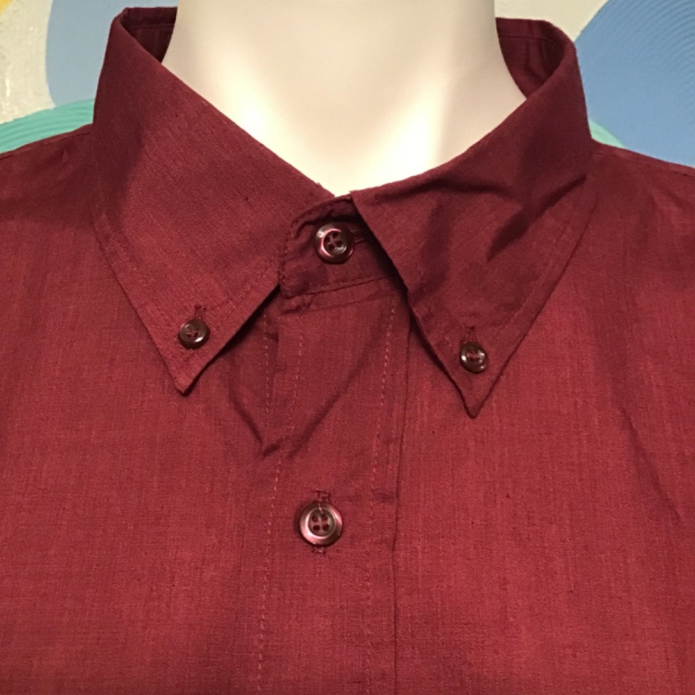 Basic editions maroon long sleeve shirt size XL