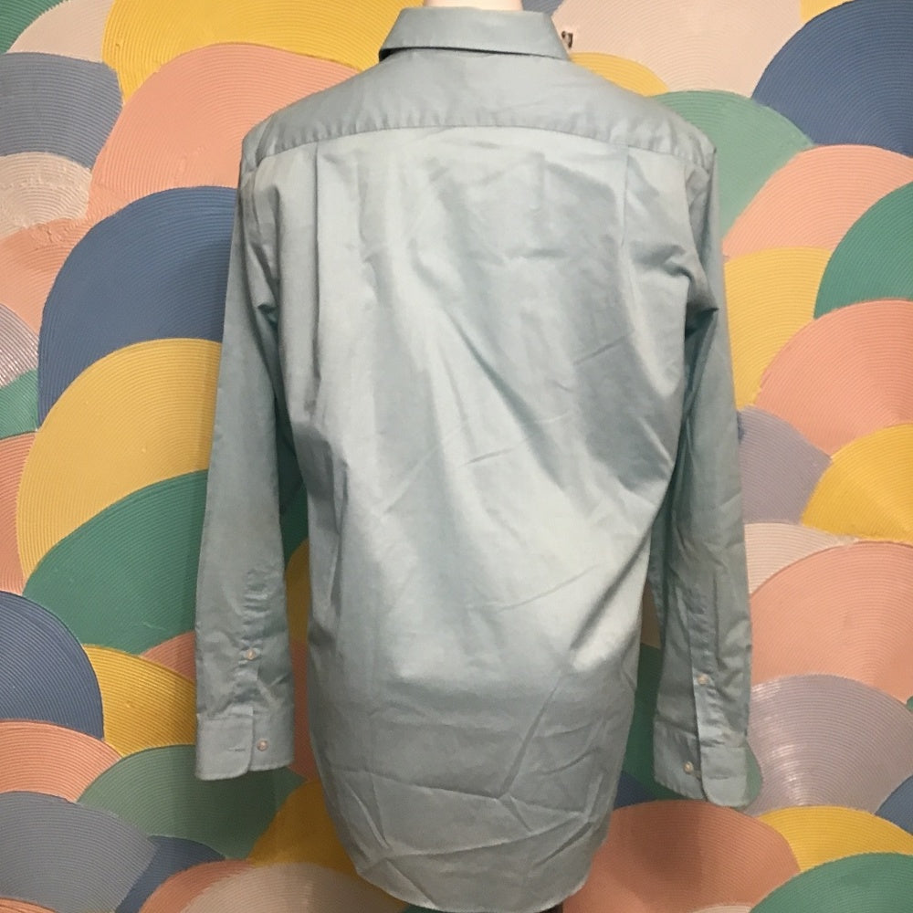 Croft & Barrow long sleeve shirt baby blue size 16 34/35