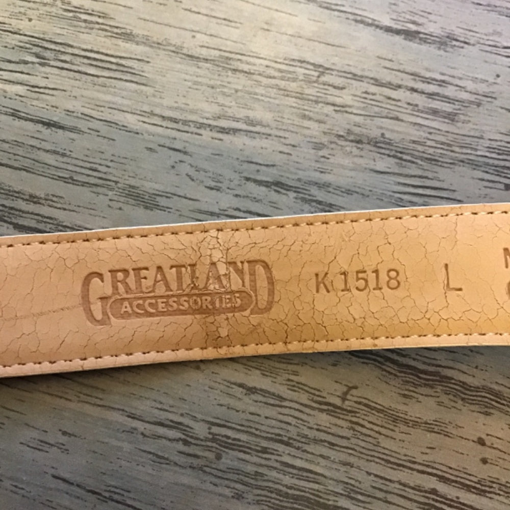 Genuine leather cream woman belt size L