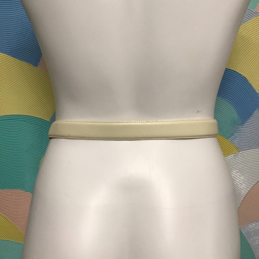 Genuine leather cream woman belt size L