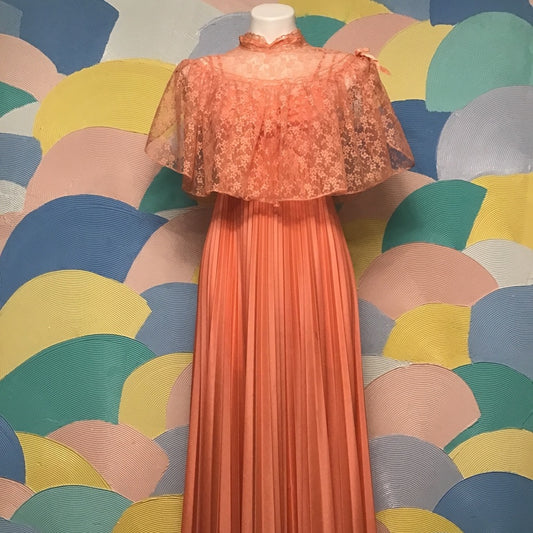 Orange pastel Prom dress