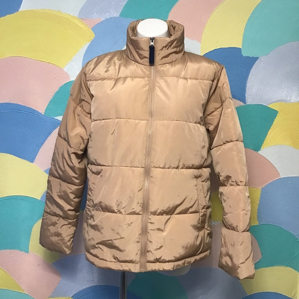 St John’s Bay winter puffy jacket size L color cream.