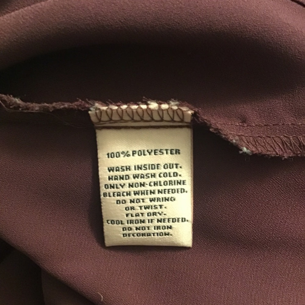 Juicy Couture maroon long sleeve neck rhinestones shirt size M