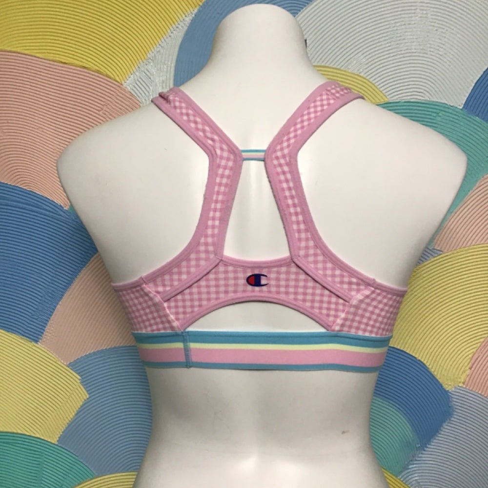 Champion sports Bra color pink and white size S