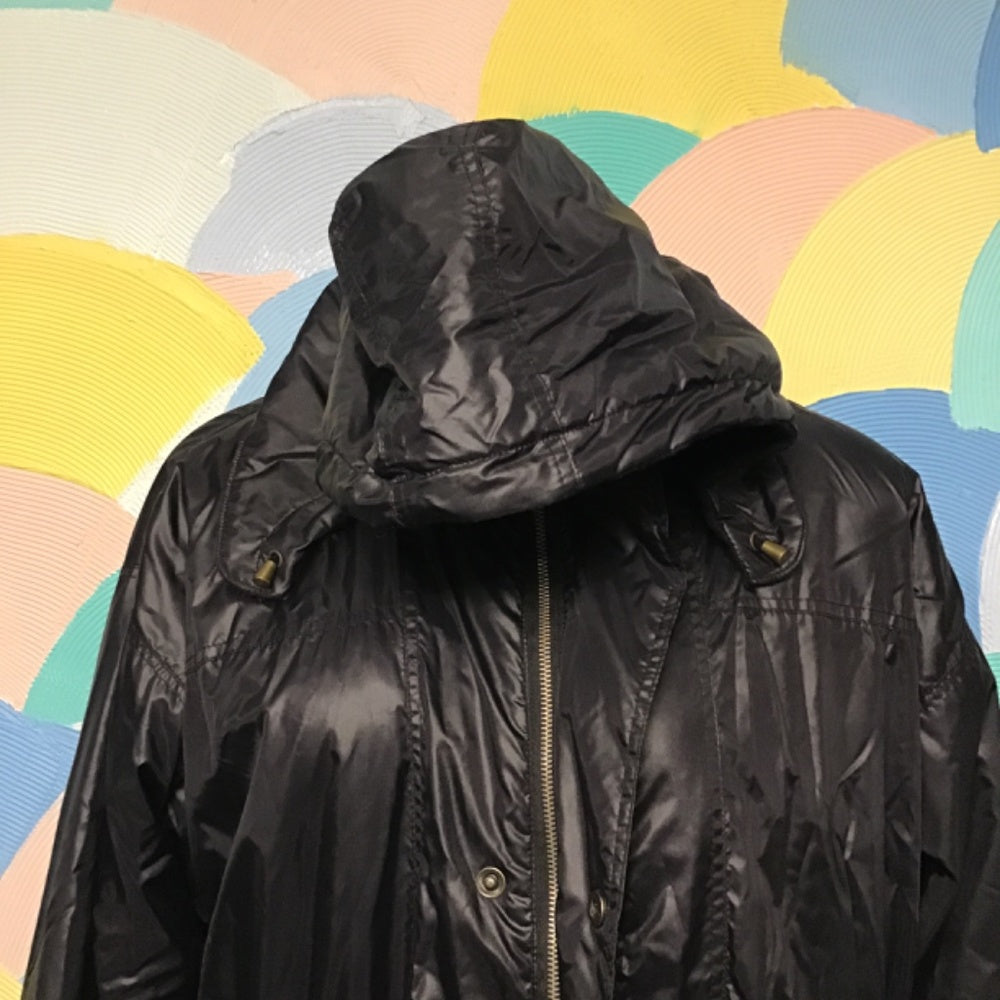 Warm Line waterproof black trench coat size 42