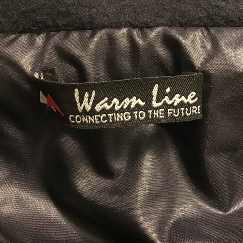 Warm Line waterproof black trench coat size 42