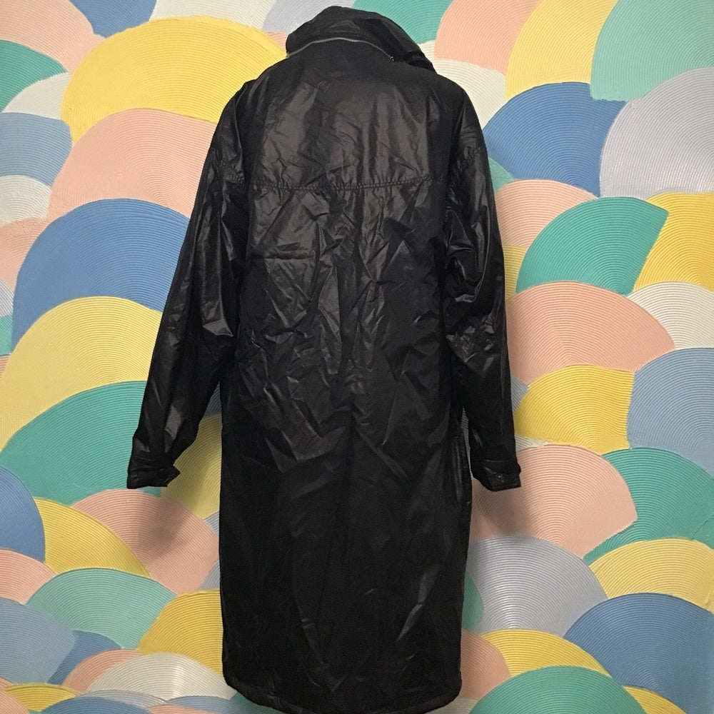 Warm Line waterproof black trench coat size 42
