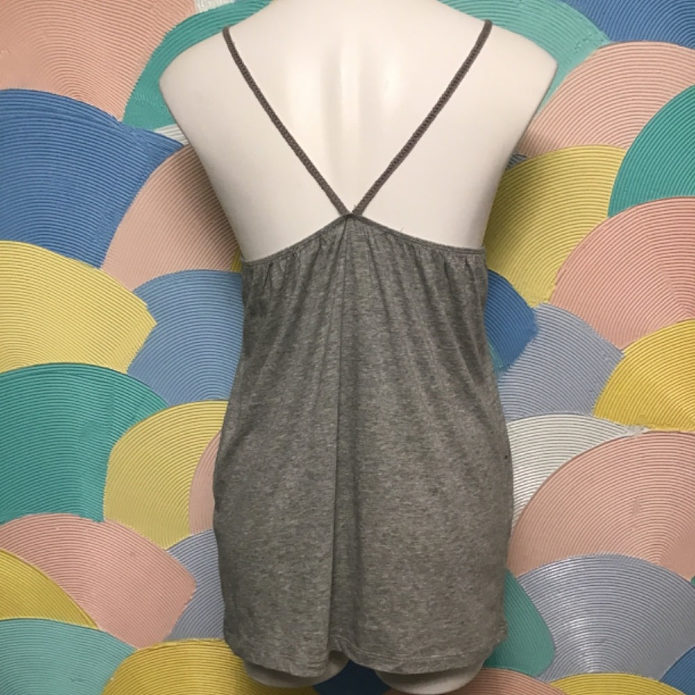 NWT Old Navy cotton embroidered gray blouse size M