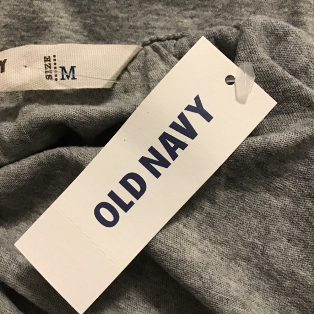 NWT Old Navy cotton embroidered gray blouse size M
