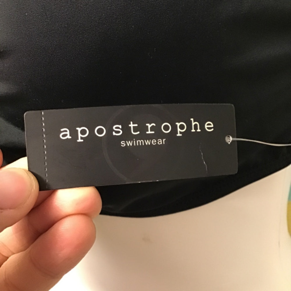 NWT Apostrophe black swimwear Top size XL