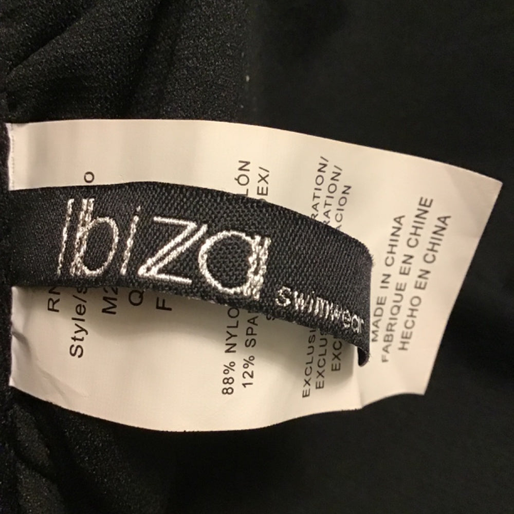 NWT IBIZA swimware black floral Top size 3X