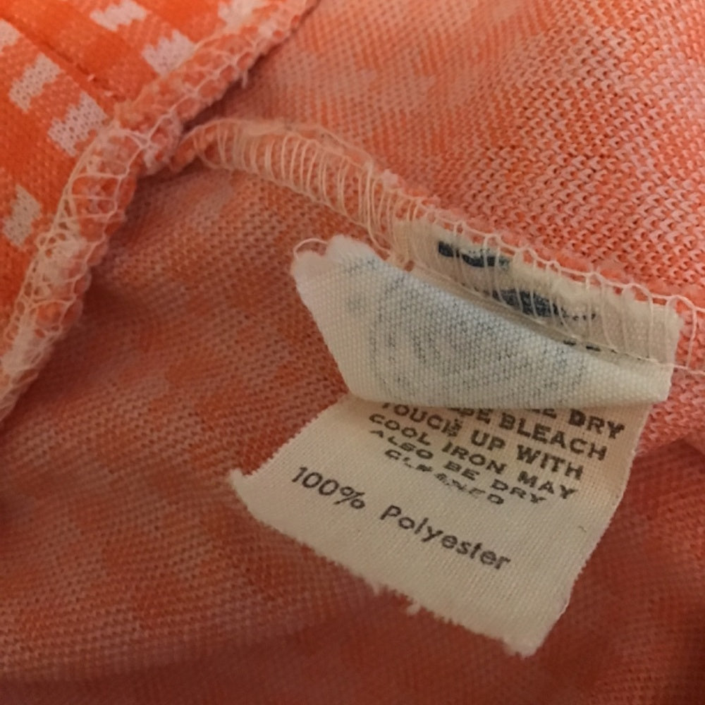 Vintage Int ladies Garment 2 piece blazer and pants orange and white