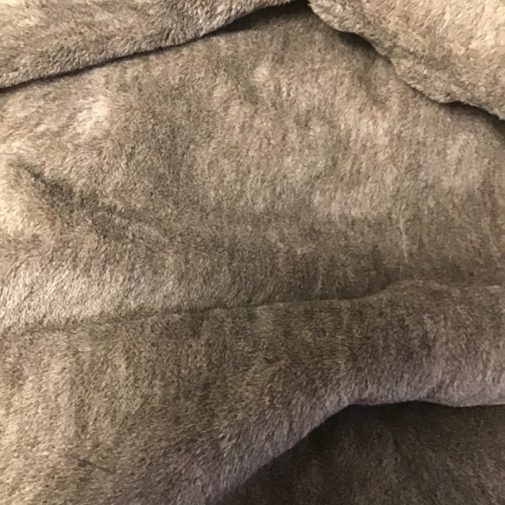 Vintage 1960 gray tweed faux fur coat