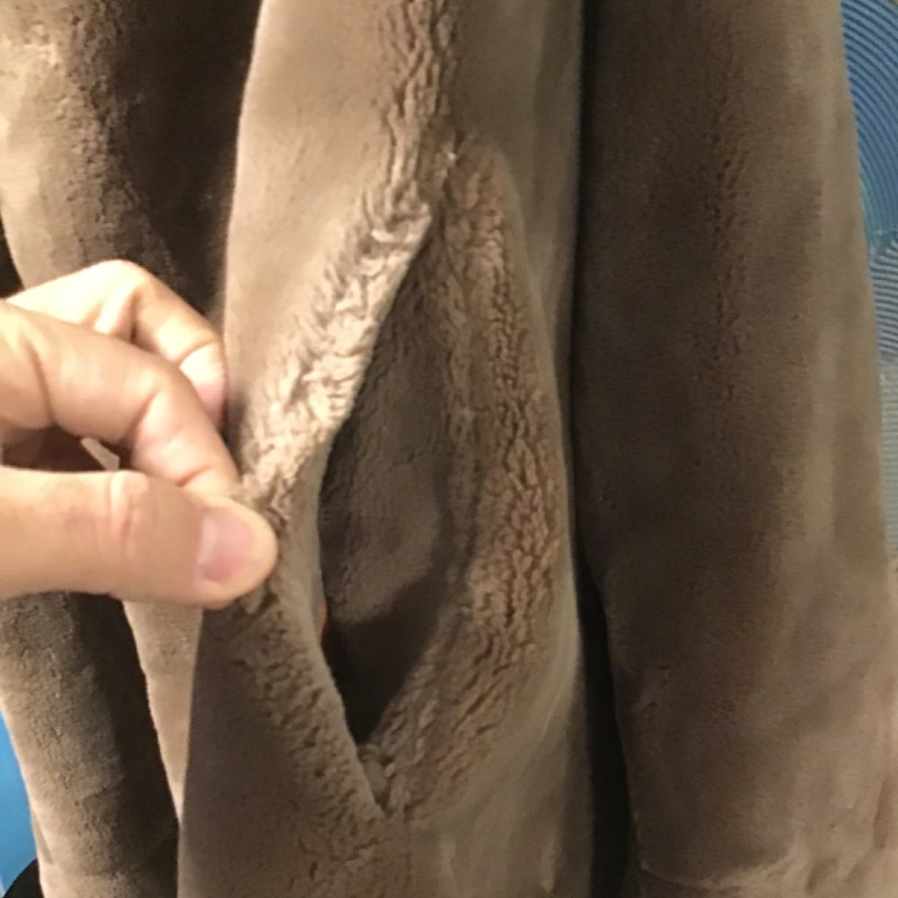 Vintage 1960 brown faux Fur coat size L