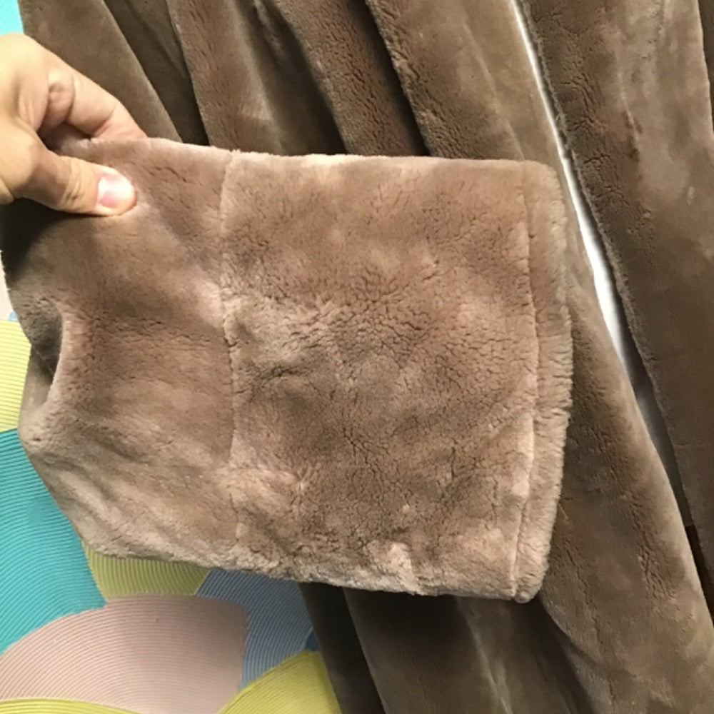 Vintage 1960 brown faux Fur coat size L