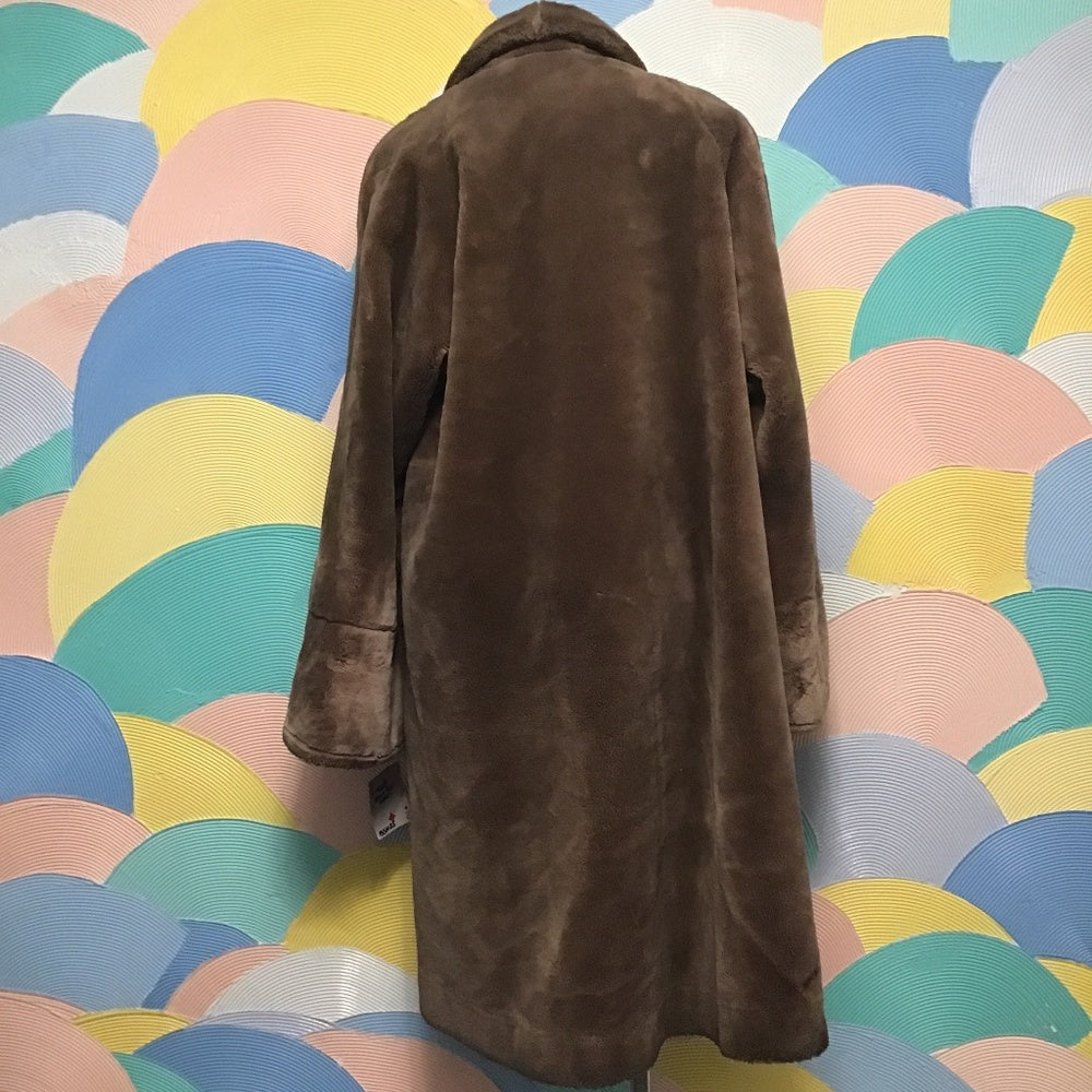 Vintage 1960 brown faux Fur coat size L