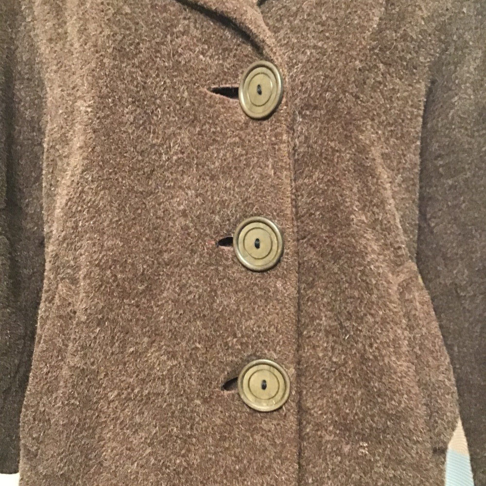 Vintage 1950 brown 100% wool Coat brown size M\L