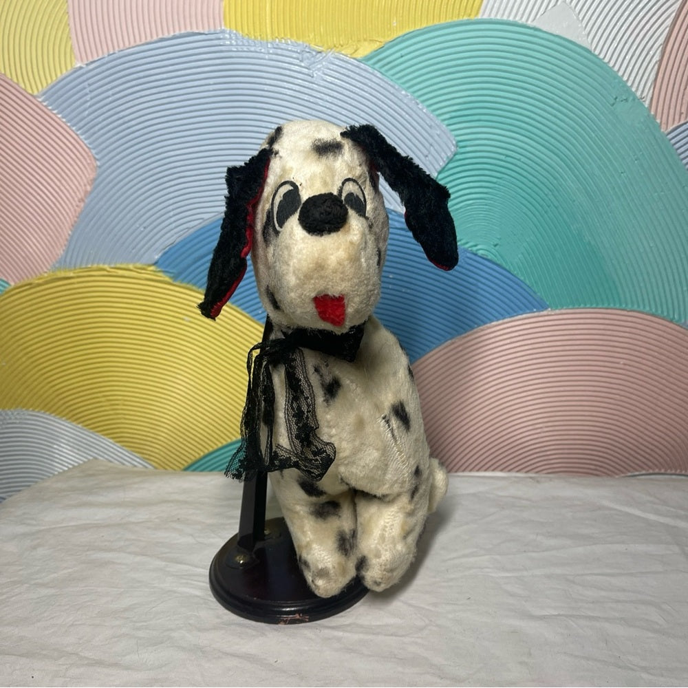Vintage 1950 Plush Dalmatian made by "Columbia Toy Products" Soft Fur Cotton Ear