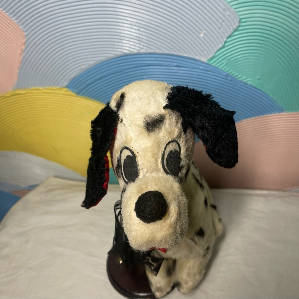 Vintage 1950 Plush Dalmatian made by "Columbia Toy Products" Soft Fur Cotton Ear