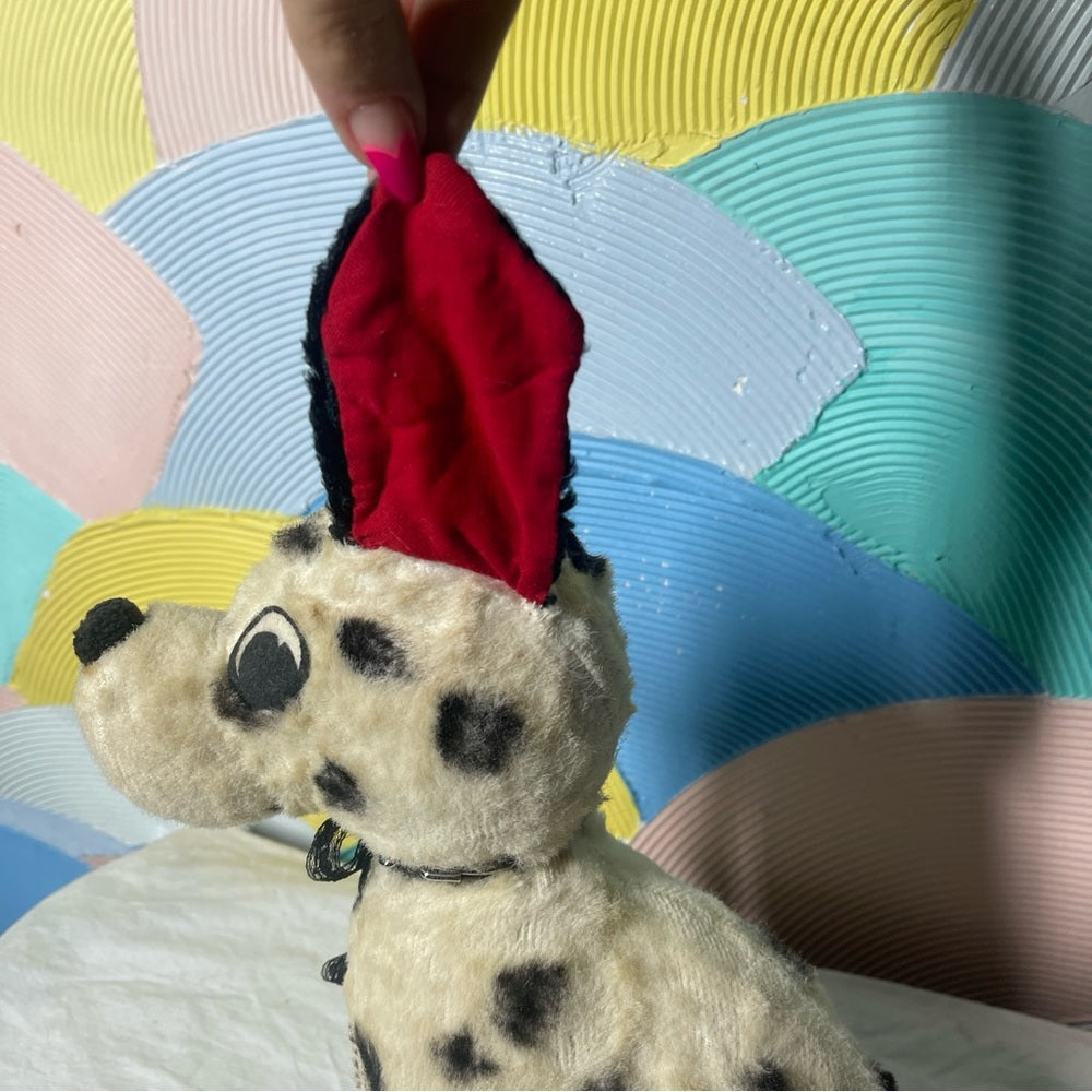 Vintage 1950 Plush Dalmatian made by "Columbia Toy Products" Soft Fur Cotton Ear