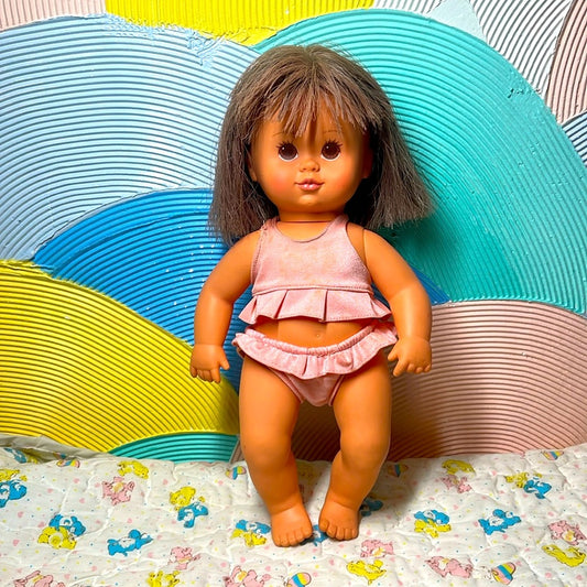 Tonka Original Bathing Beauty 13" Doll Jennifer Brown/Pink Color Change Hair