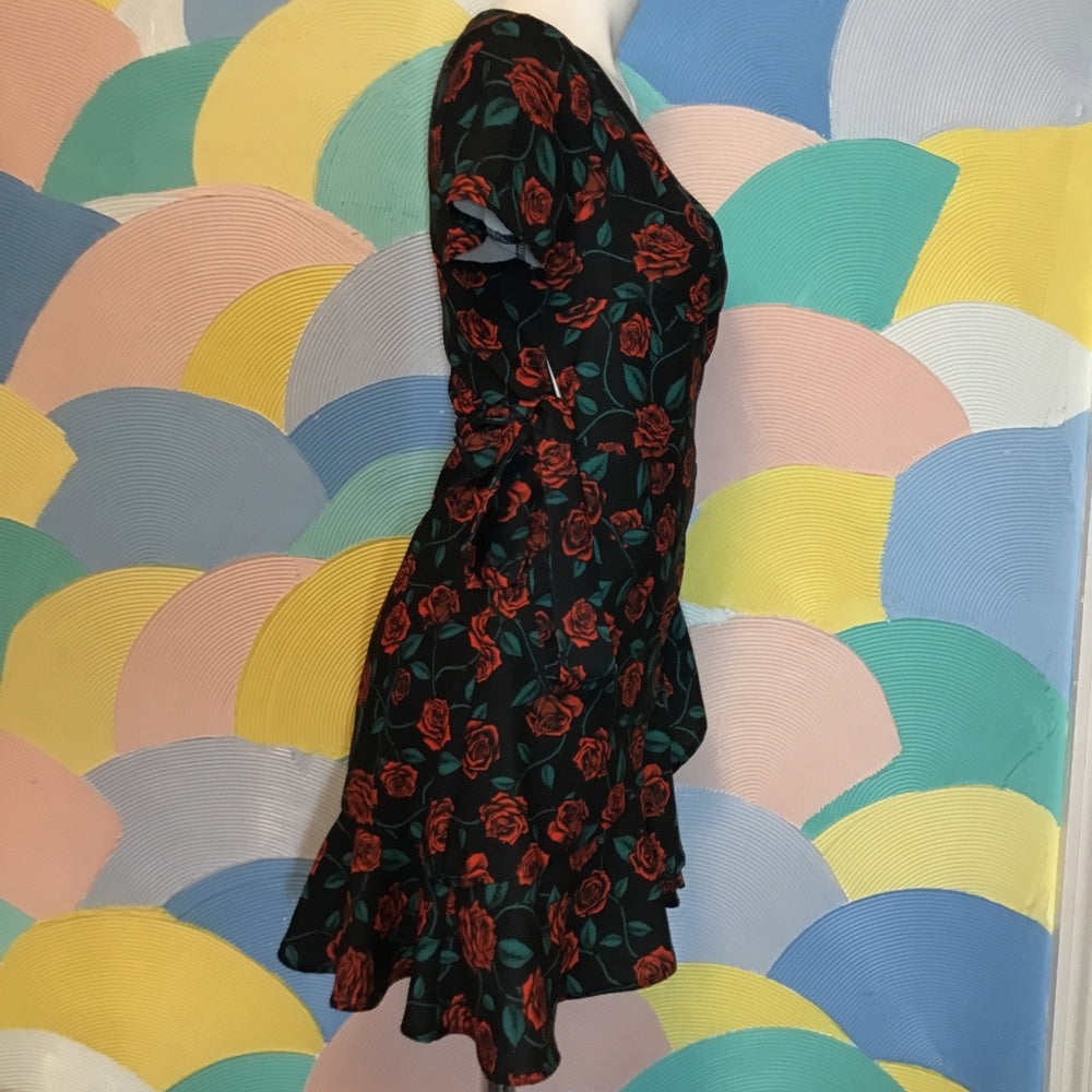 Dolls kill Horoscopez wrap around valentines Rose Dress size S
