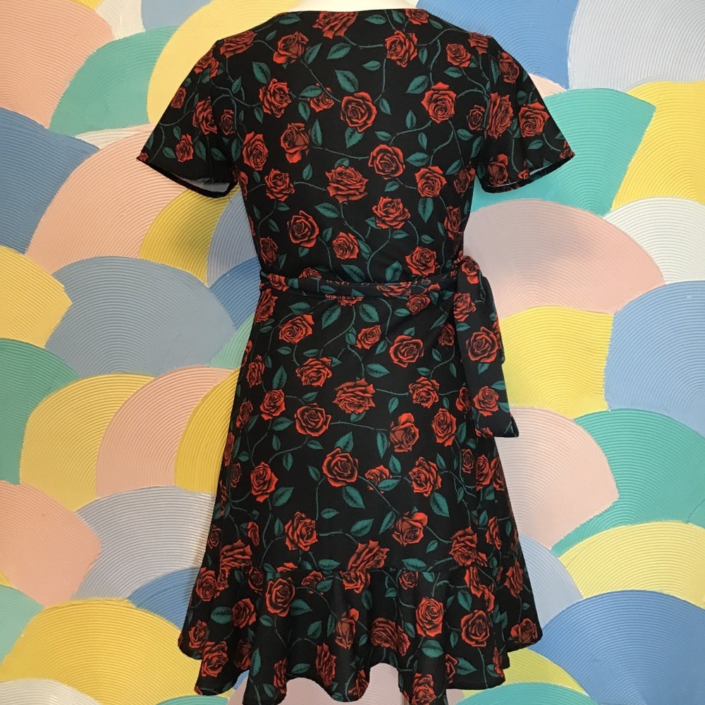 Dolls kill Horoscopez wrap around valentines Rose Dress size S