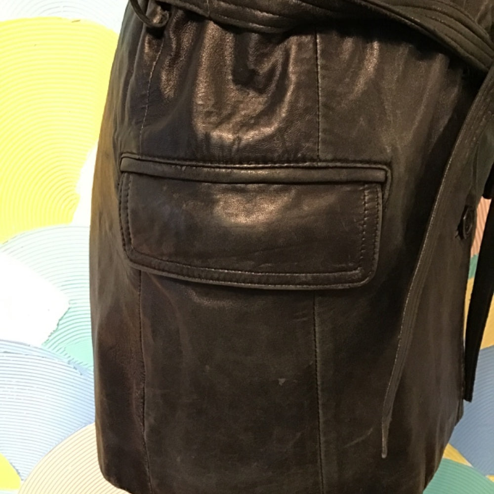 Adler collection Genuine lamb skin leather black jacket size M