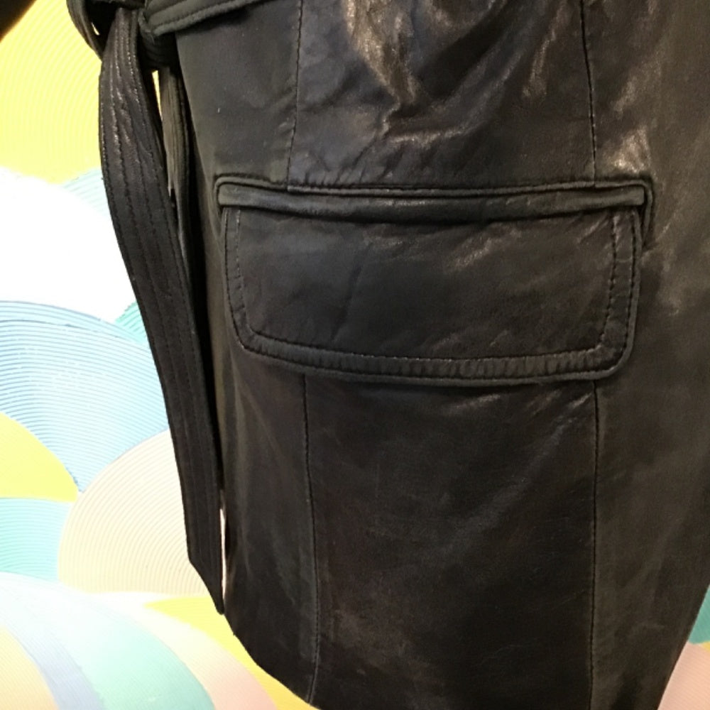 Adler collection Genuine lamb skin leather black jacket size M