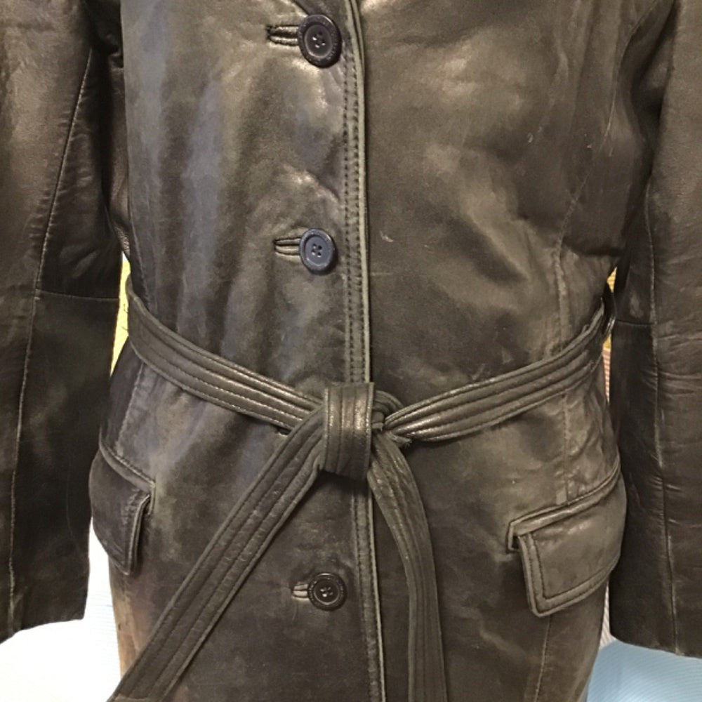 Adler collection Genuine lamb skin leather black jacket size M