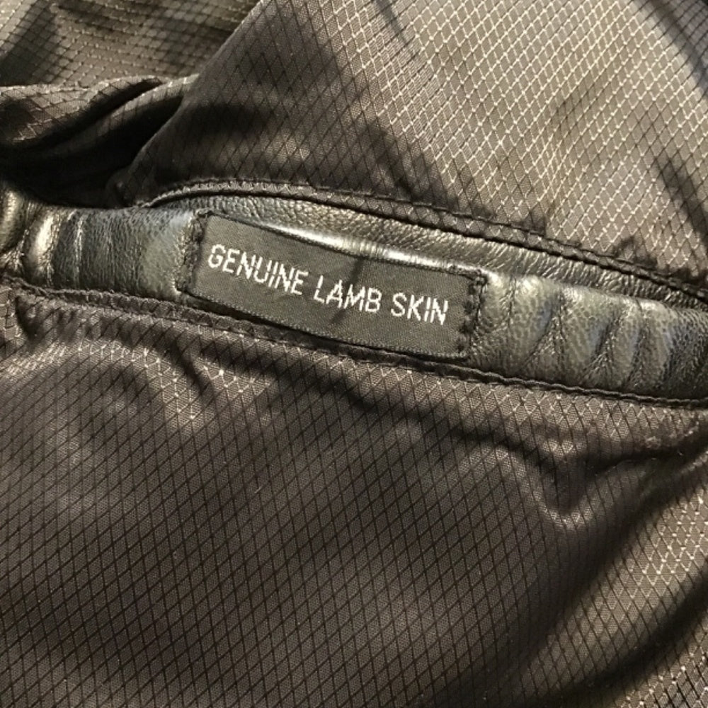 Adler collection Genuine lamb skin leather black jacket size M