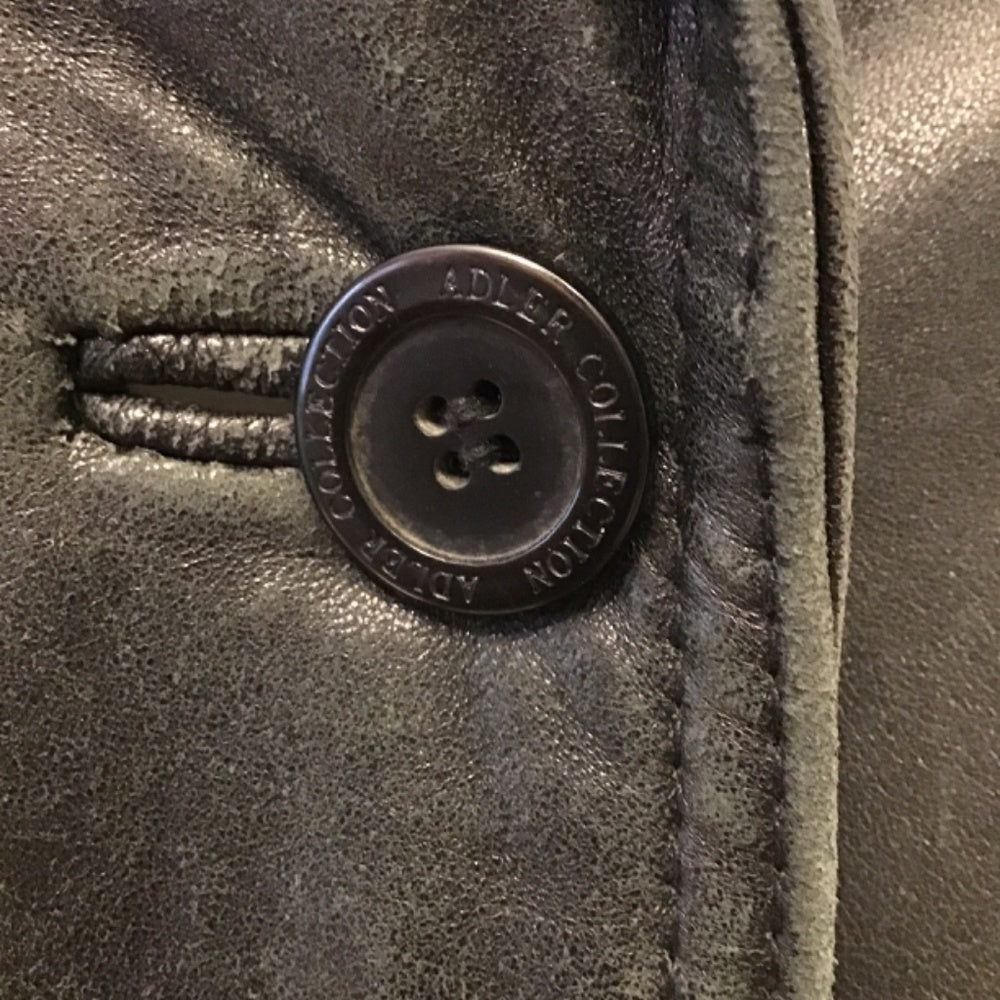 Adler collection Genuine lamb skin leather black jacket size M