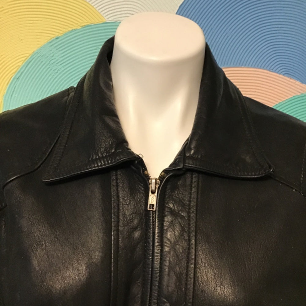 Phase 2 Vintage genuine leather black jacket size M