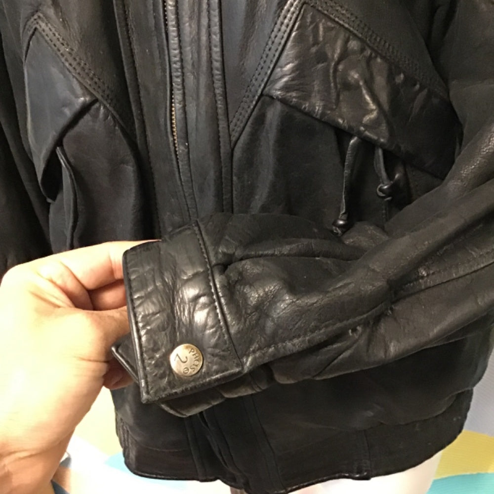 Phase 2 Vintage genuine leather black jacket size M