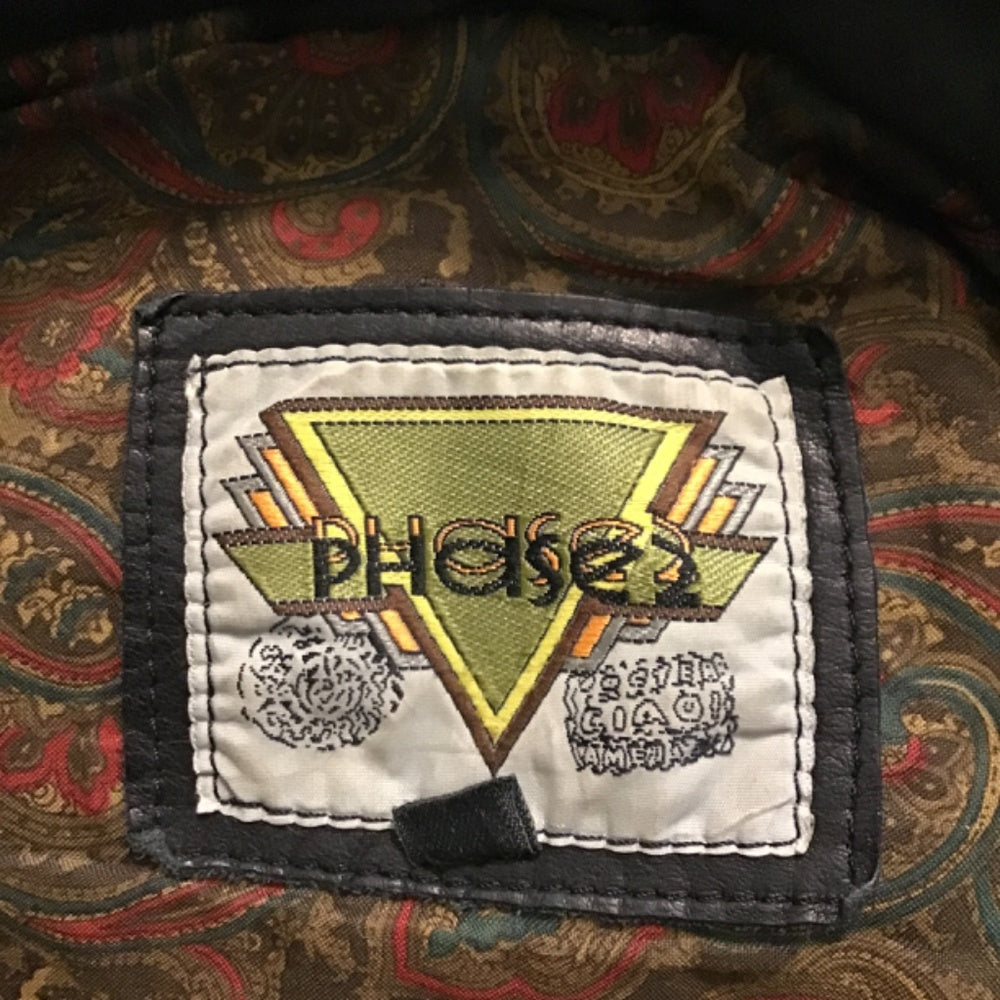 Phase 2 Vintage genuine leather black jacket size M