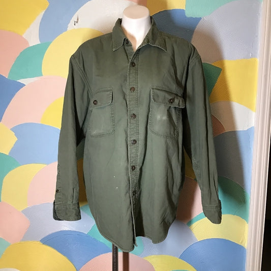 Faded Glory insulated green jacket size L 100% cotton