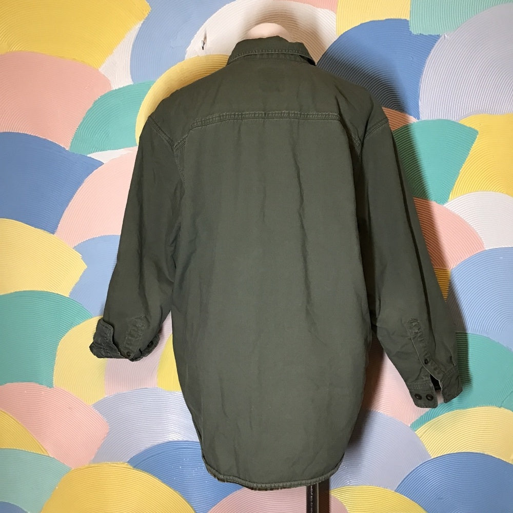Faded Glory insulated green jacket size L 100% cotton