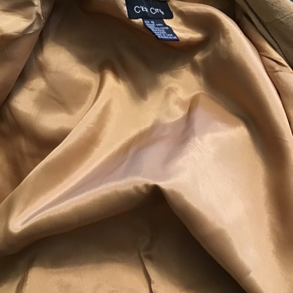 Genuine Suede C’est City tan blazer size 10