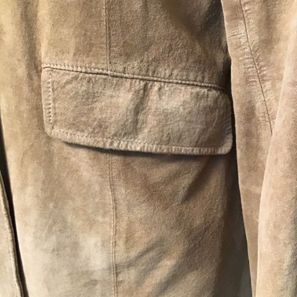 Genuine Suede C’est City tan blazer size 10