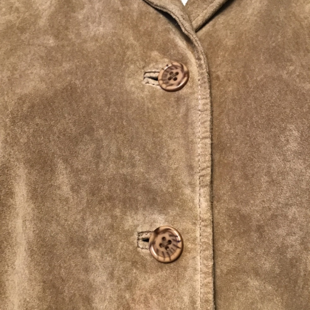 Genuine Suede C’est City tan blazer size 10