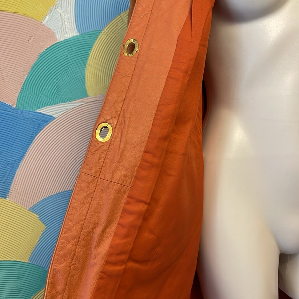 Vintage 70s leather Bonnie Cashin for Sills trench coat