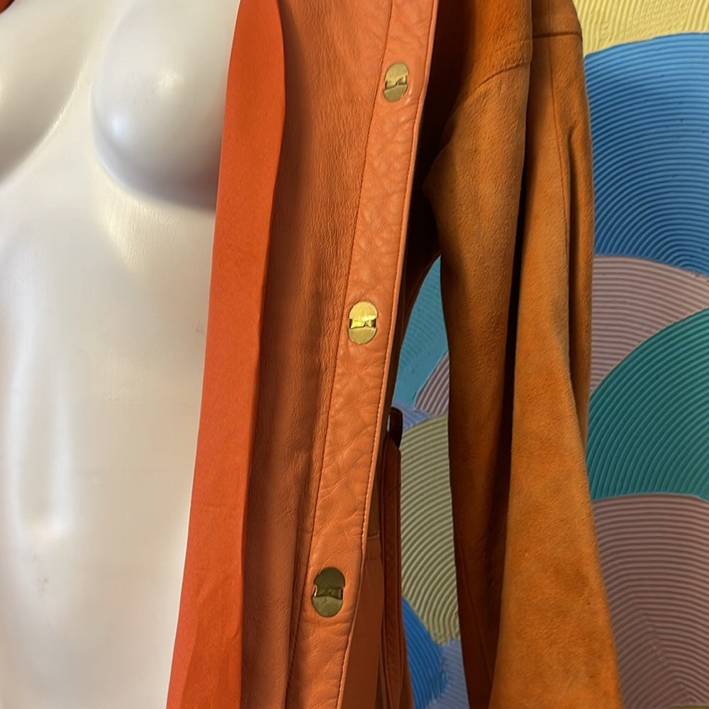 Vintage 70s leather Bonnie Cashin for Sills trench coat