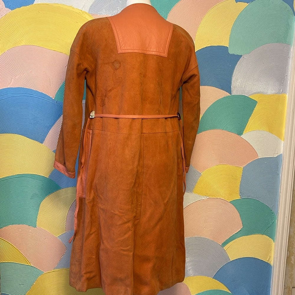 Vintage 70s leather Bonnie Cashin for Sills trench coat