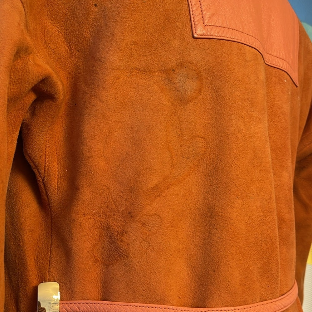 Vintage 70s leather Bonnie Cashin for Sills trench coat