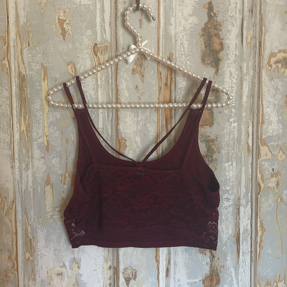 Bundle 2 tank tops pink and maroon crop tops
